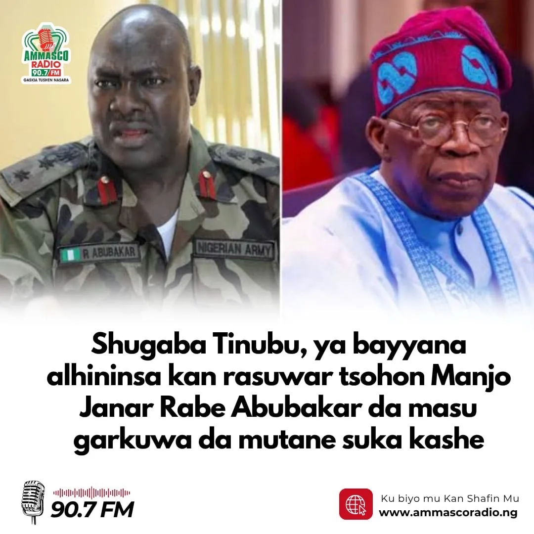 Shugaban Ƙasa, Bola Ahmed Tinubu, ya bayyana alhininsa kan rasuwar tsohon Manjo Janar Rabe Abubakar da masu garkuwa da mutane suka kashe