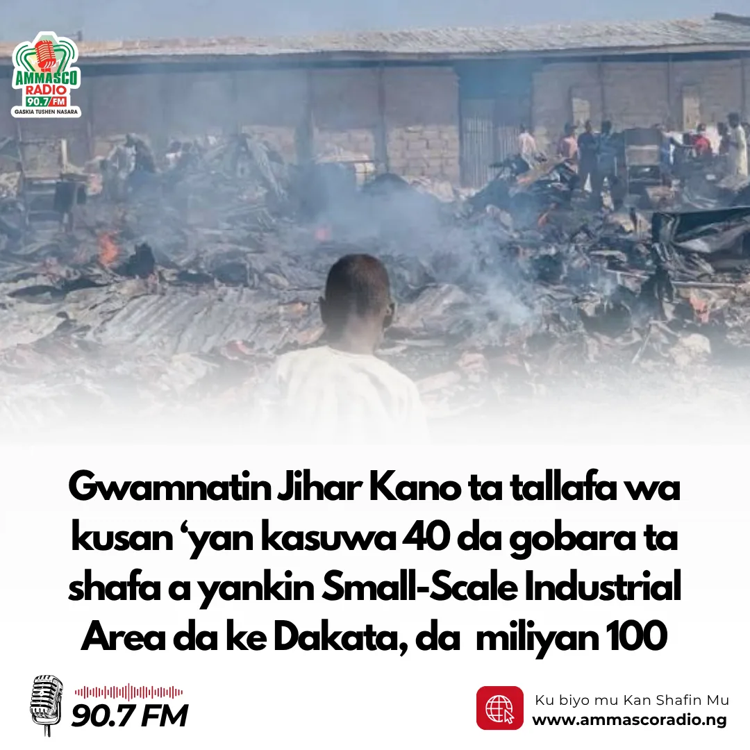 Gwamnatin Jihar Kano ta tallafa wa kusan ‘yan kasuwa 40 da gobara ta shafa a yankin Small-Scale Industrial Area da ke Dakata, da jimillar kuɗi har Naira miliyan 100.